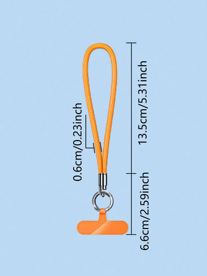 1pc Adjustable Polyester Fiber Phone Lanyard Wrist Strap, 360° Rotating, Mobile Security Hand Strap With Automatic Locking Clip For Outdoor Activities, Universal Fit For Smartphone Cases Gifts For Mot