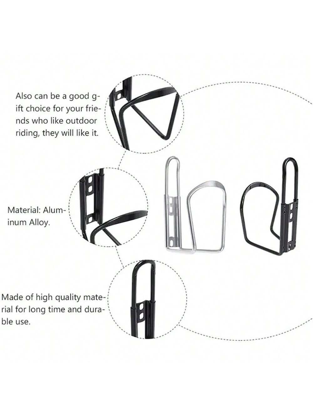 1pc Aluminum Alloy Bicycle Water Bottle Rack Mountain Bike Cup Holder Outdoor Cycling Water Bottle Bracket
