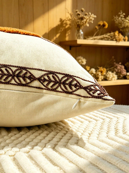 1pc Autumn Harvest Festival Pumpkin Pattern Exquisite Embroidery Craft Multi-Size Cushion Pillowcase, Harvest Festival, Sofa Bed Home Decor Universal, Pillow Insert Not Included