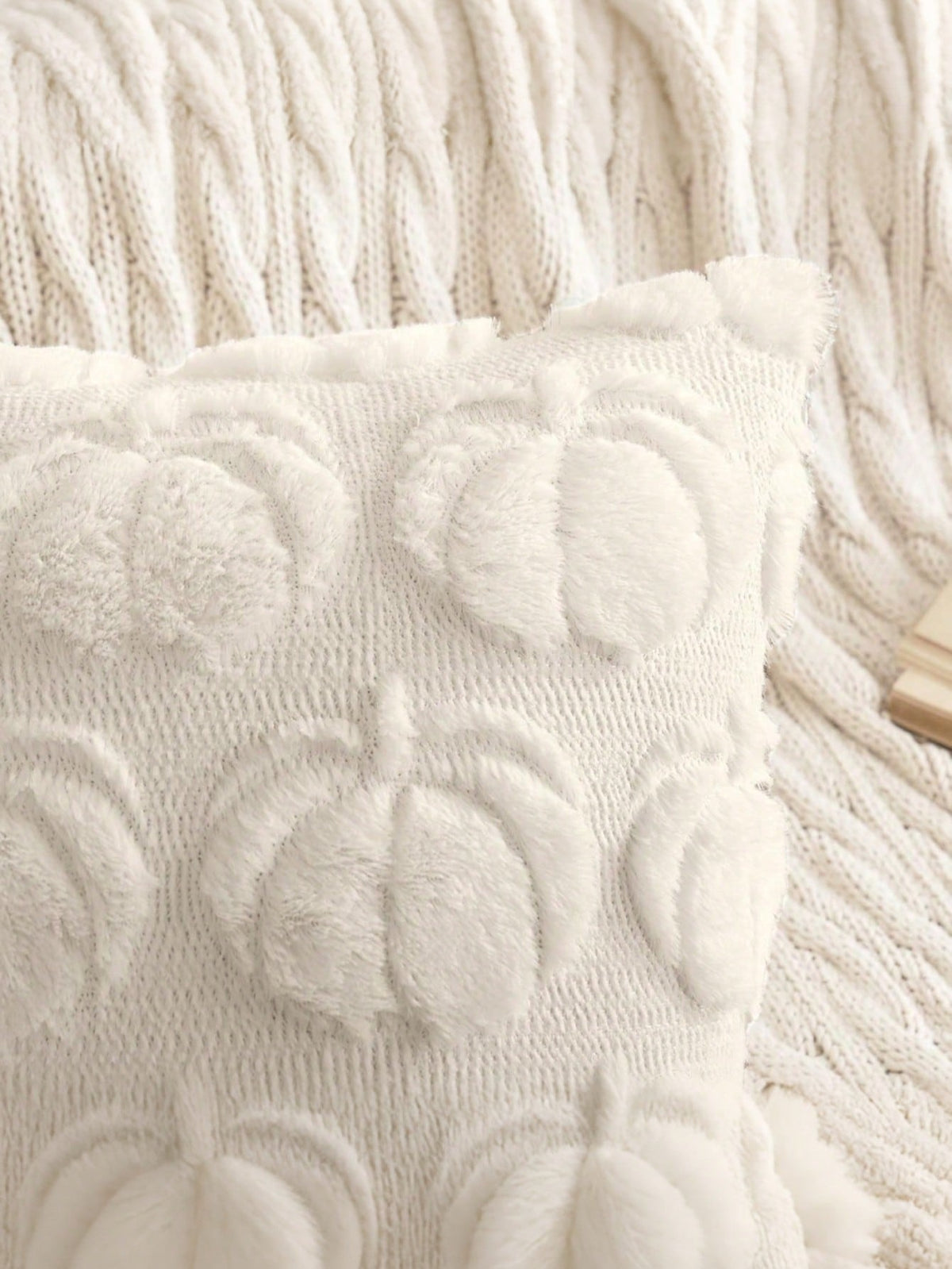 1pc Autumn Pillowcase, Autumn Decor, Autumn Rust Color Pumpkin Throw Pillow Cover, Decorative Pumpkin Pillowcase, Soft Faux Fur Faux Wool Sofa Cushion Cover, Suitable For Chair, Sofa, Living Room, Hom