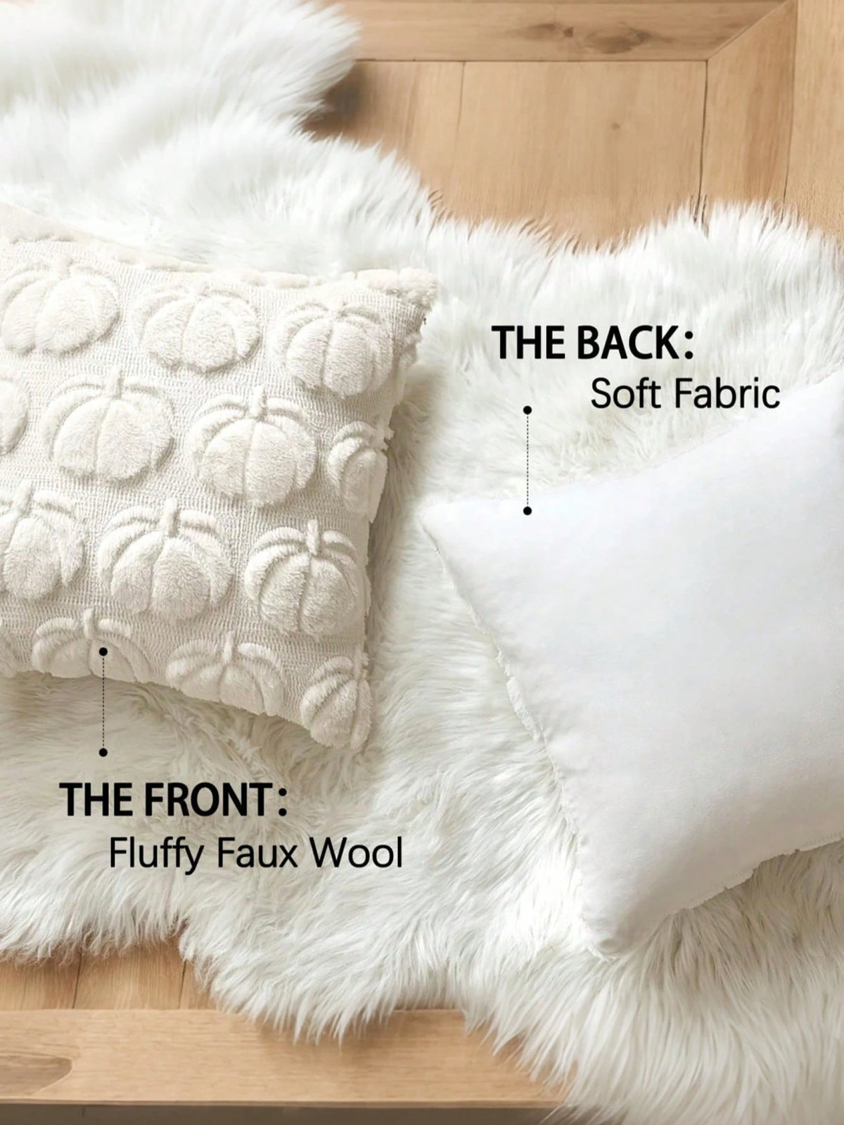 1pc Autumn Pillowcase, Autumn Decor, Autumn Rust Color Pumpkin Throw Pillow Cover, Decorative Pumpkin Pillowcase, Soft Faux Fur Faux Wool Sofa Cushion Cover, Suitable For Chair, Sofa, Living Room, Hom