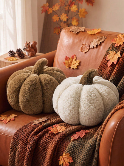 1pc Autumn Pumpkin Cushions, Halloween Decorative Pumpkins, Soft-Stuffed Harvest Decorations, Ideal For Dining Tables, Shelves, Sofas And Mantelpieces, Thanksgiving Home Decor