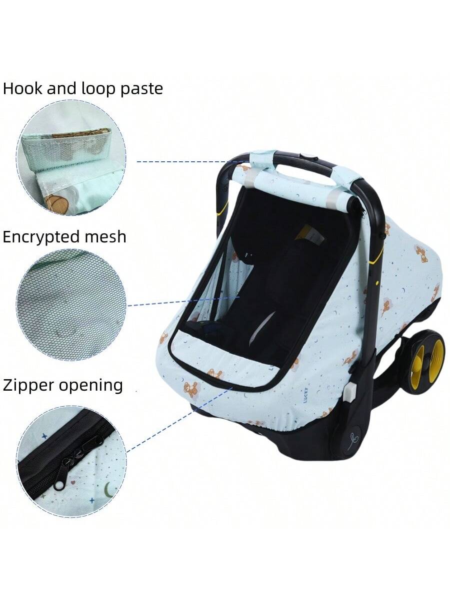 1pc Baby Car Seat Cover, Elastic Breathable Multi-Purpose Car Seat Cover For Boys And Girls