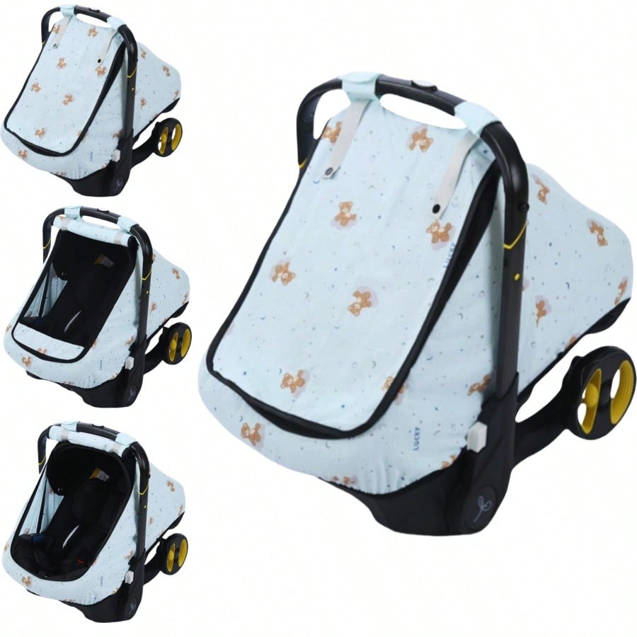 1pc Baby Car Seat Cover, Elastic Breathable Multi-Purpose Car Seat Cover For Boys And Girls