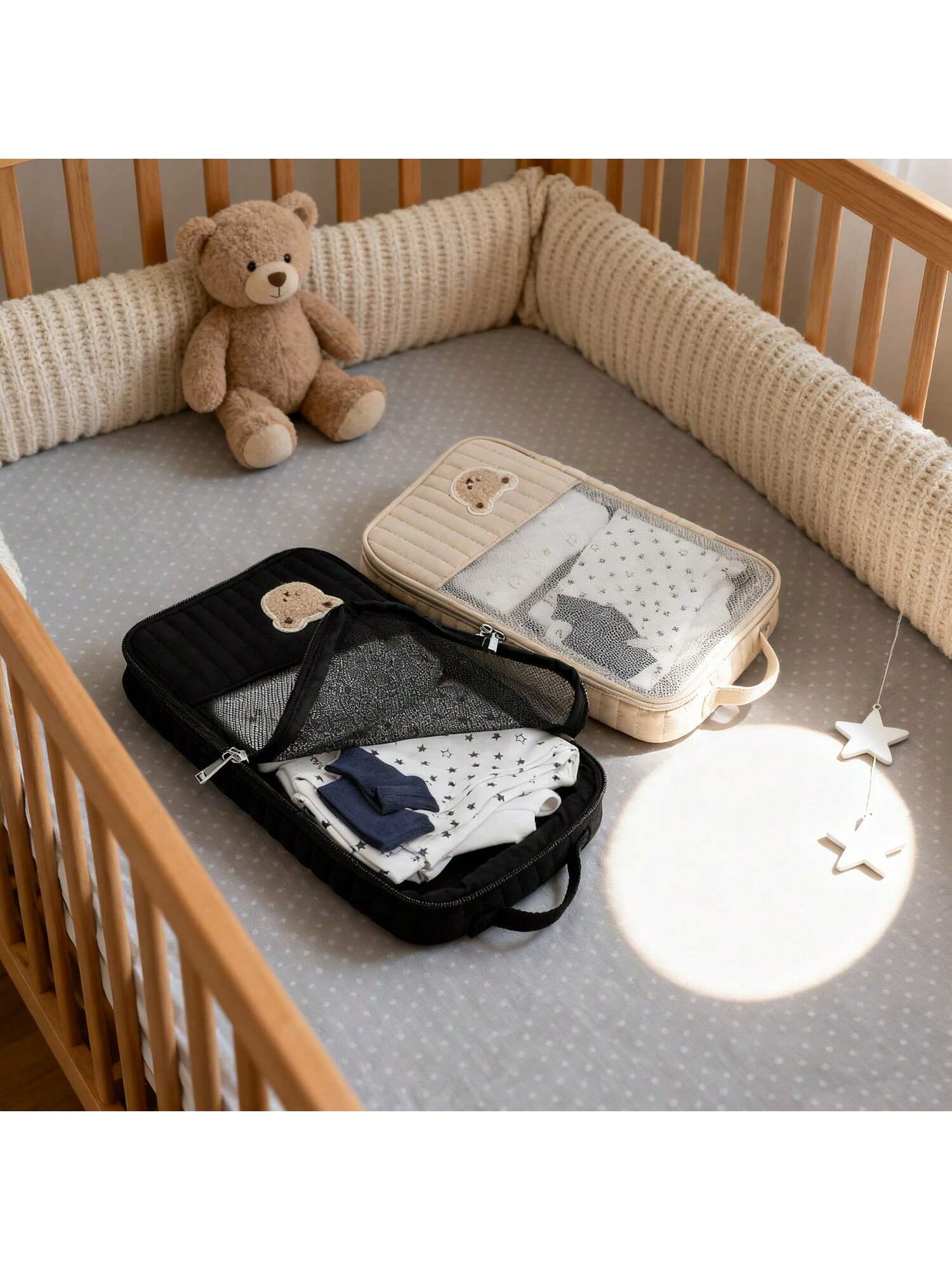 1pc Baby Clothes Storage Bag, Large Capacity Dirty Laundry Organizer, Maternity & Baby Travel Compartment Liner