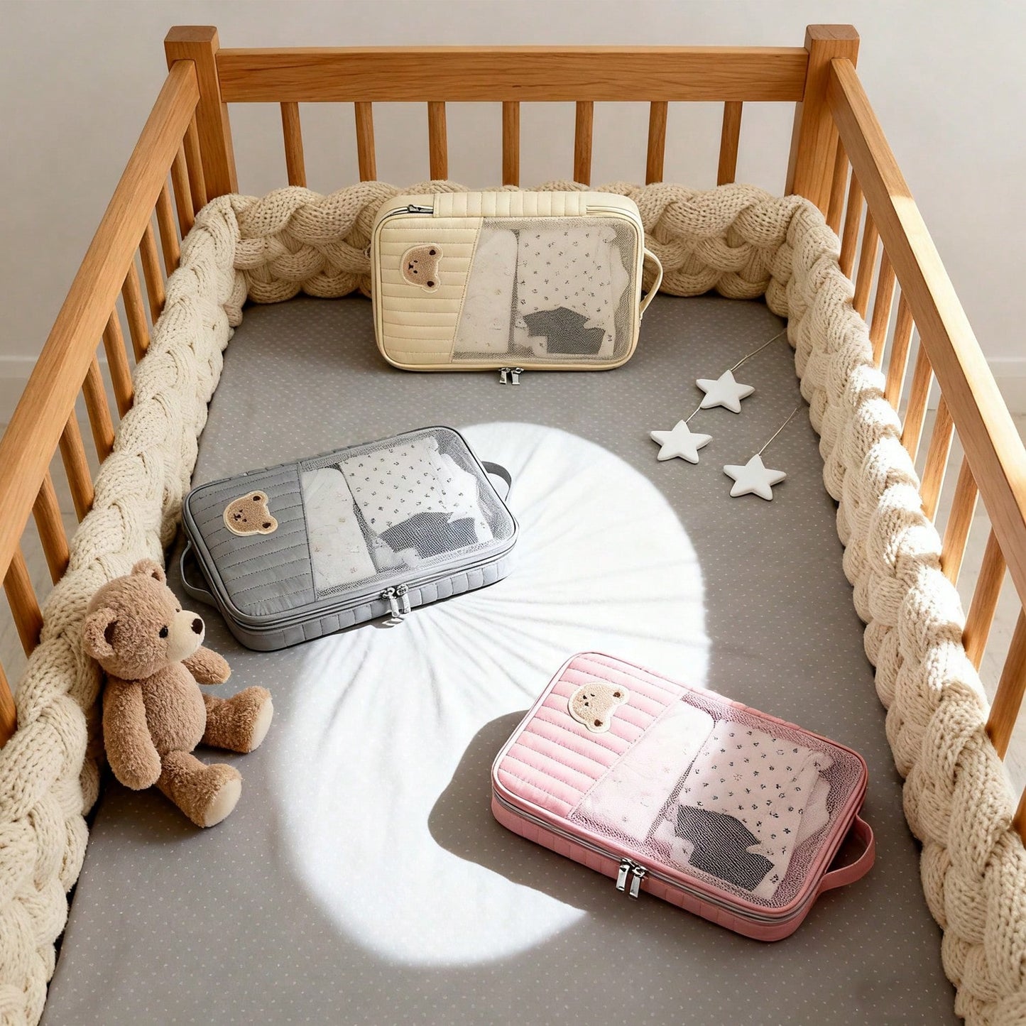 1pc Baby Clothes Storage Bag, Large Capacity Dirty Laundry Organizer, Maternity & Baby Travel Compartment Liner