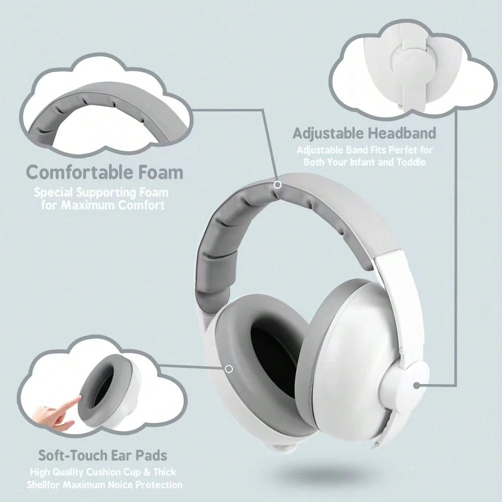 1pc Baby Ear Protection For Babies And Toddlers Up To 36 Months,Noise Reduction Earmuffs- Comfortable Baby Headphones Against Hearing Damage & Improves Sleep