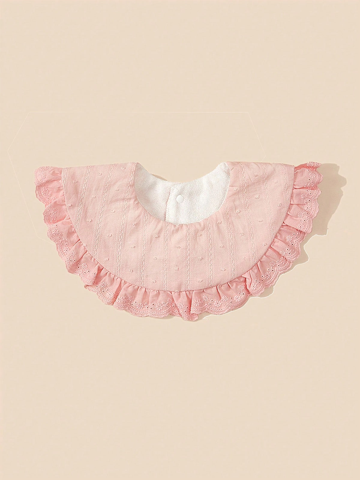 1pc Baby Princess Lace Flower Bibs, High-Quality Wedding Season Teething Drool Bibs, Floral Edging, Vintage Style Drool Bibs For Baby Girls, Suitable For Daily Outings And Gifts