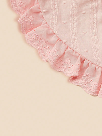 1pc Baby Princess Lace Flower Bibs, High-Quality Wedding Season Teething Drool Bibs, Floral Edging, Vintage Style Drool Bibs For Baby Girls, Suitable For Daily Outings And Gifts