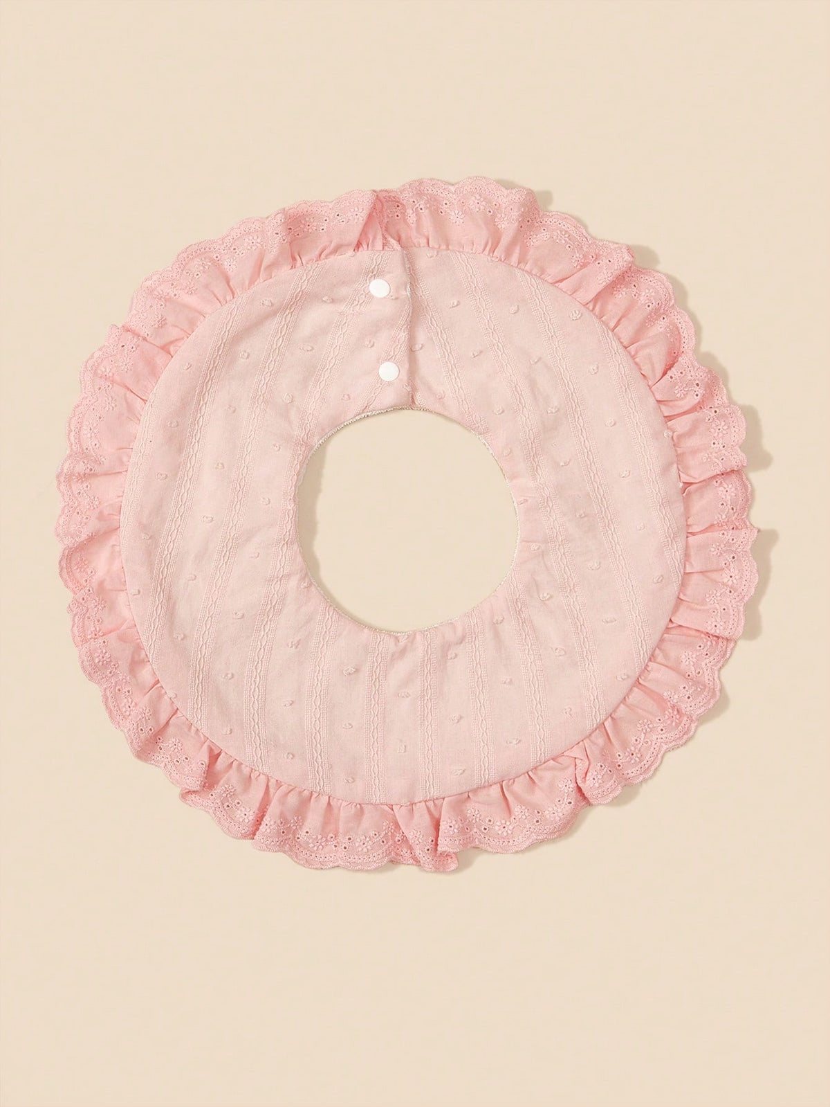 1pc Baby Princess Lace Flower Bibs, High-Quality Wedding Season Teething Drool Bibs, Floral Edging, Vintage Style Drool Bibs For Baby Girls, Suitable For Daily Outings And Gifts