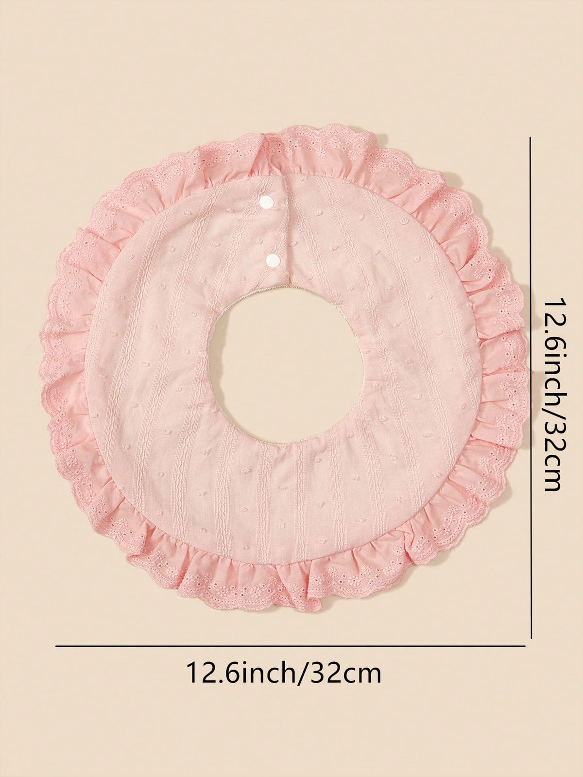 1pc Baby Princess Lace Flower Bibs, High-Quality Wedding Season Teething Drool Bibs, Floral Edging, Vintage Style Drool Bibs For Baby Girls, Suitable For Daily Outings And Gifts