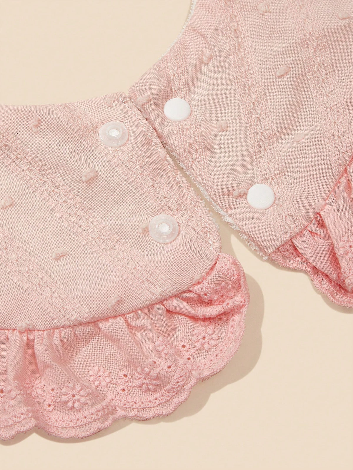 1pc Baby Princess Lace Flower Bibs, High-Quality Wedding Season Teething Drool Bibs, Floral Edging, Vintage Style Drool Bibs For Baby Girls, Suitable For Daily Outings And Gifts