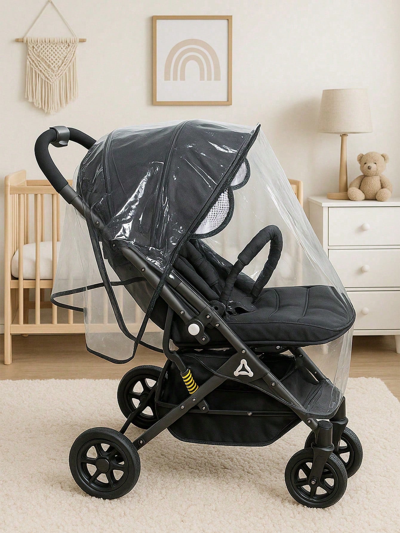 1pc Baby Stroller Rain Cover, Child Windshield Protector, Infant Umbrella Stroller Rain Poncho