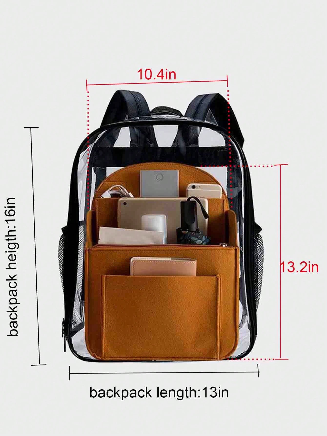 1pc Backpack Liner, Felt Backpack Liner Organizer Multi-Pocket Backpack Liner Shaper, Multi-Function Bag-In-Bag, Travel Backpack Liner Organizer With Zipper Design For Backpack Organizer Insert, Backp