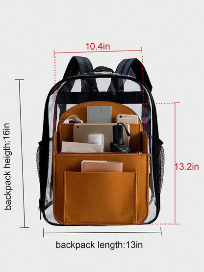 1pc Backpack Liner, Felt Backpack Liner Organizer Multi-Pocket Backpack Liner Shaper, Multi-Function Bag-In-Bag, Travel Backpack Liner Organizer With Zipper Design For Backpack Organizer Insert, Backp