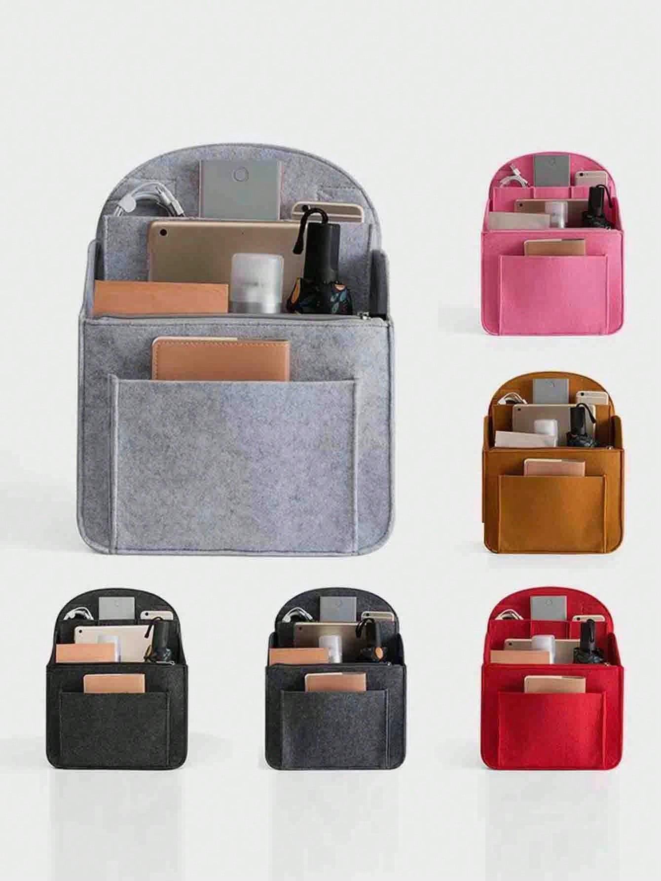 1pc Backpack Liner, Felt Backpack Liner Organizer Multi-Pocket Backpack Liner Shaper, Multi-Function Bag-In-Bag, Travel Backpack Liner Organizer With Zipper Design For Backpack Organizer Insert, Backp