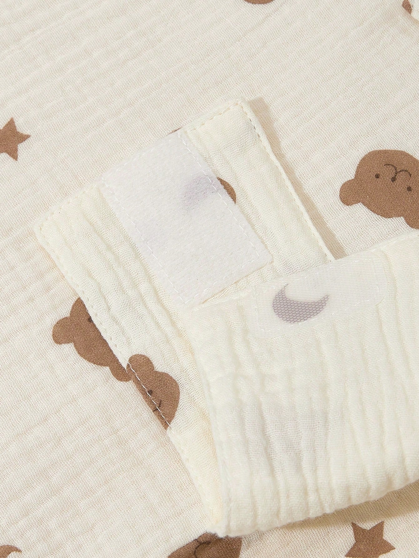1pc Bear Pattern Baby Carrying Basket Cover, Made Of Breathable Cotton And Sunshade