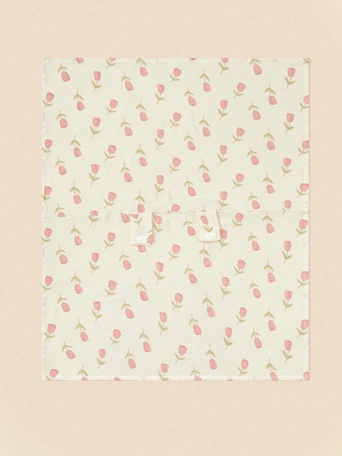 1pc Bear Pattern Baby Carrying Basket Cover, Made Of Breathable Cotton And Sunshade