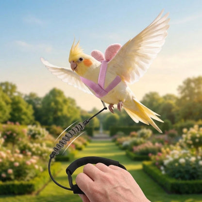 1pc Bird Harness And Leash Set, Parrot Outdoor Flight Tether, Suitable For Lovebirds And Cockatiels, Ultra-Lightweight Non-Slip Vest, Comfortable Escape-Proof Training, Travel Bird Walking, Bird Suppl