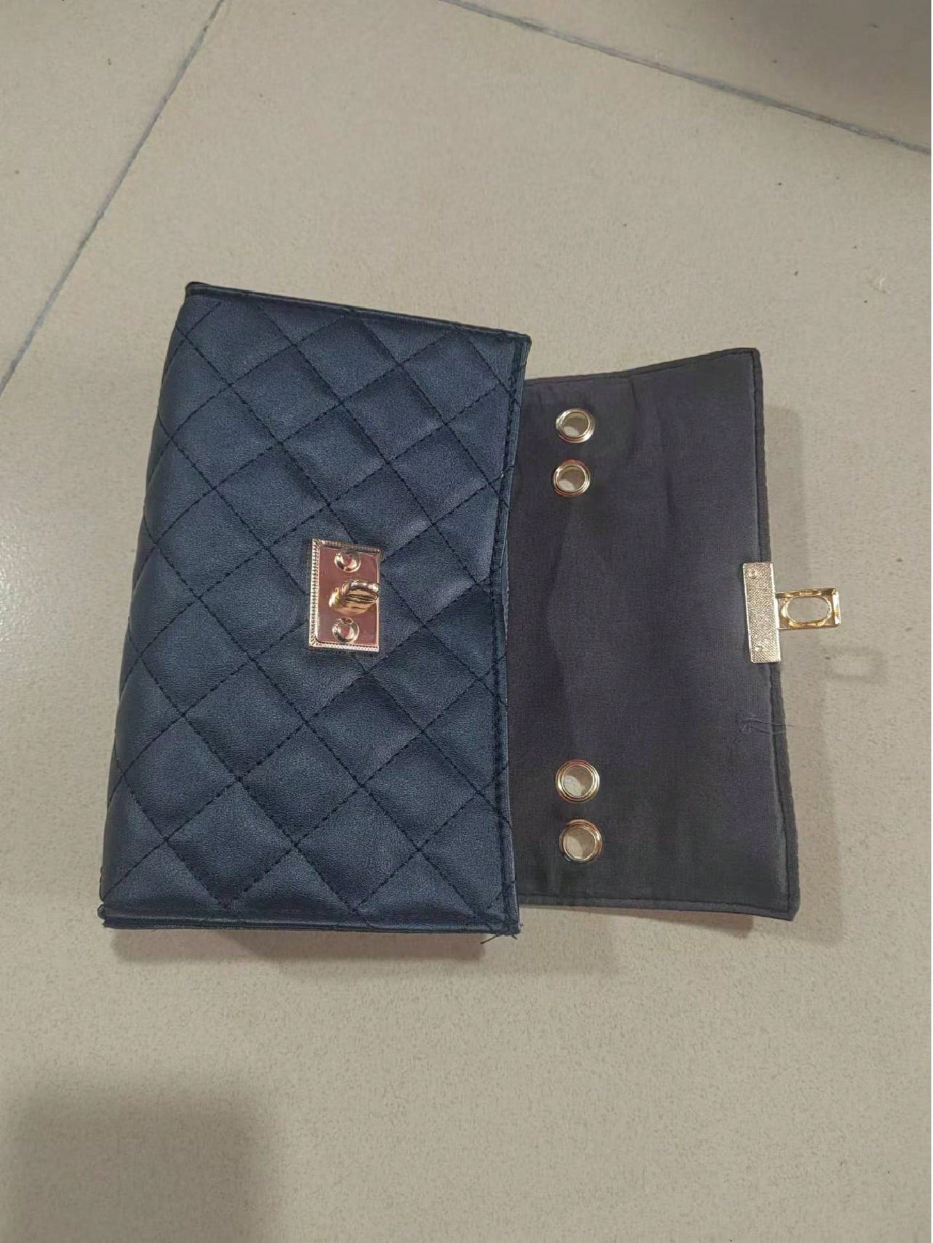 1pc Black Rhombus Pattern Chain Strap Women Satchel Bag, Fashion Light Quilted Flap Shoulder Crossbody Bag