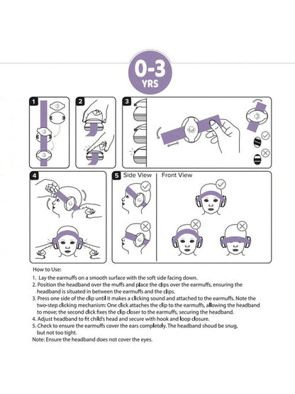 1pc Blue Baby Protective Ear Muffs, Anti-Noise Infant Headphones To Prevent Hearing Damage & Improve Sleep