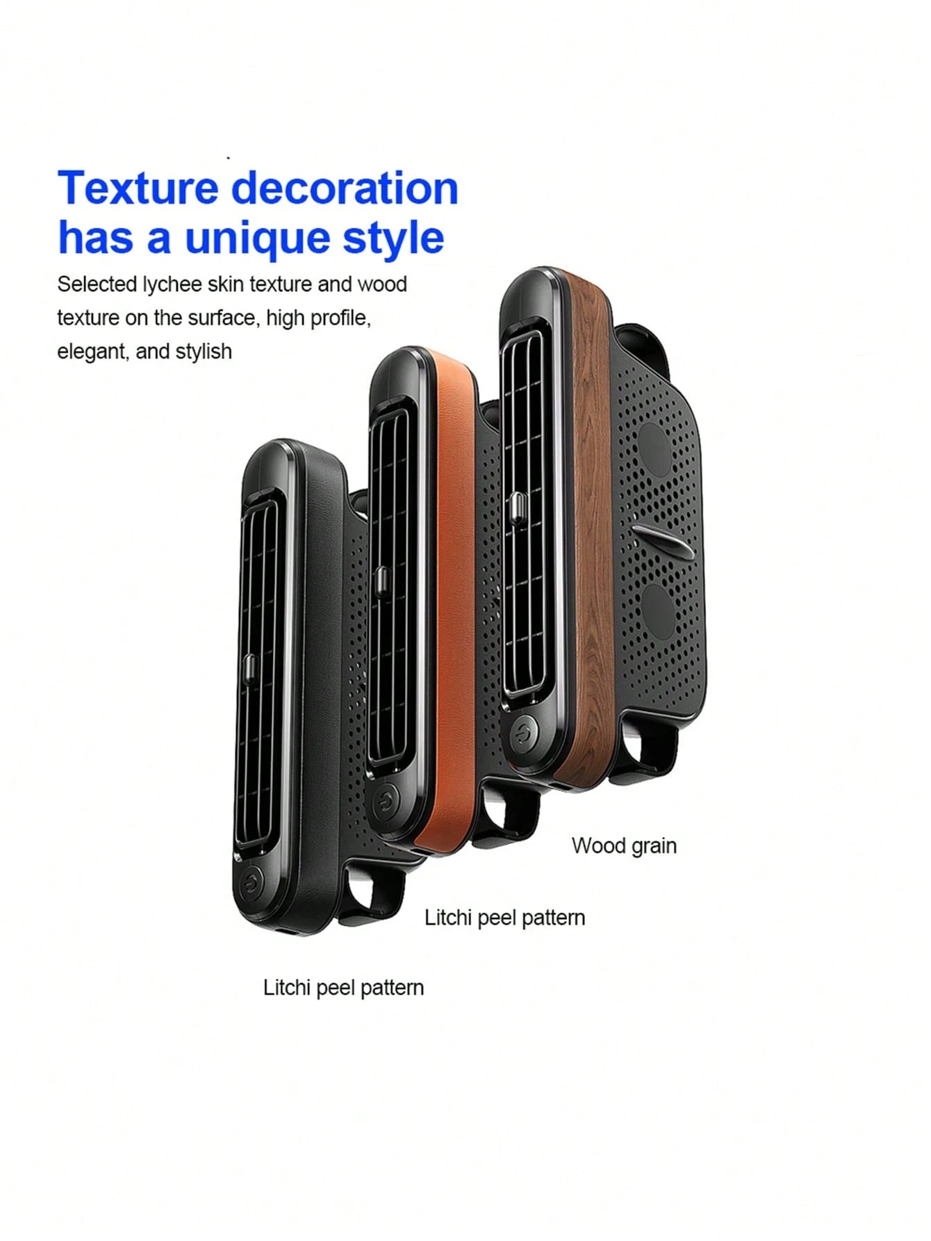 1pc Car Cooling Fan, Rear Seat Headrest Fan, Adjustable Speed, USB Powered Bladeless Strong Electric Air Circulator Fan