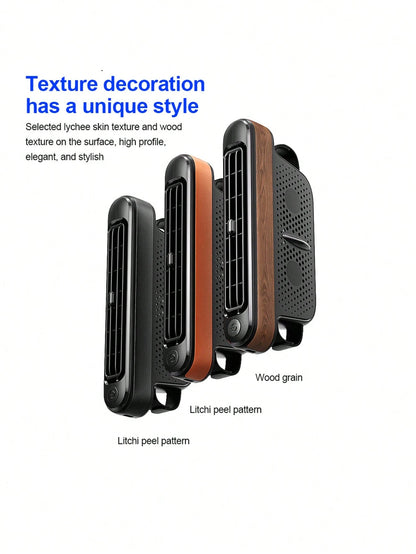 1pc Car Cooling Fan, Rear Seat Headrest Fan, Adjustable Speed, USB Powered Bladeless Strong Electric Air Circulator Fan