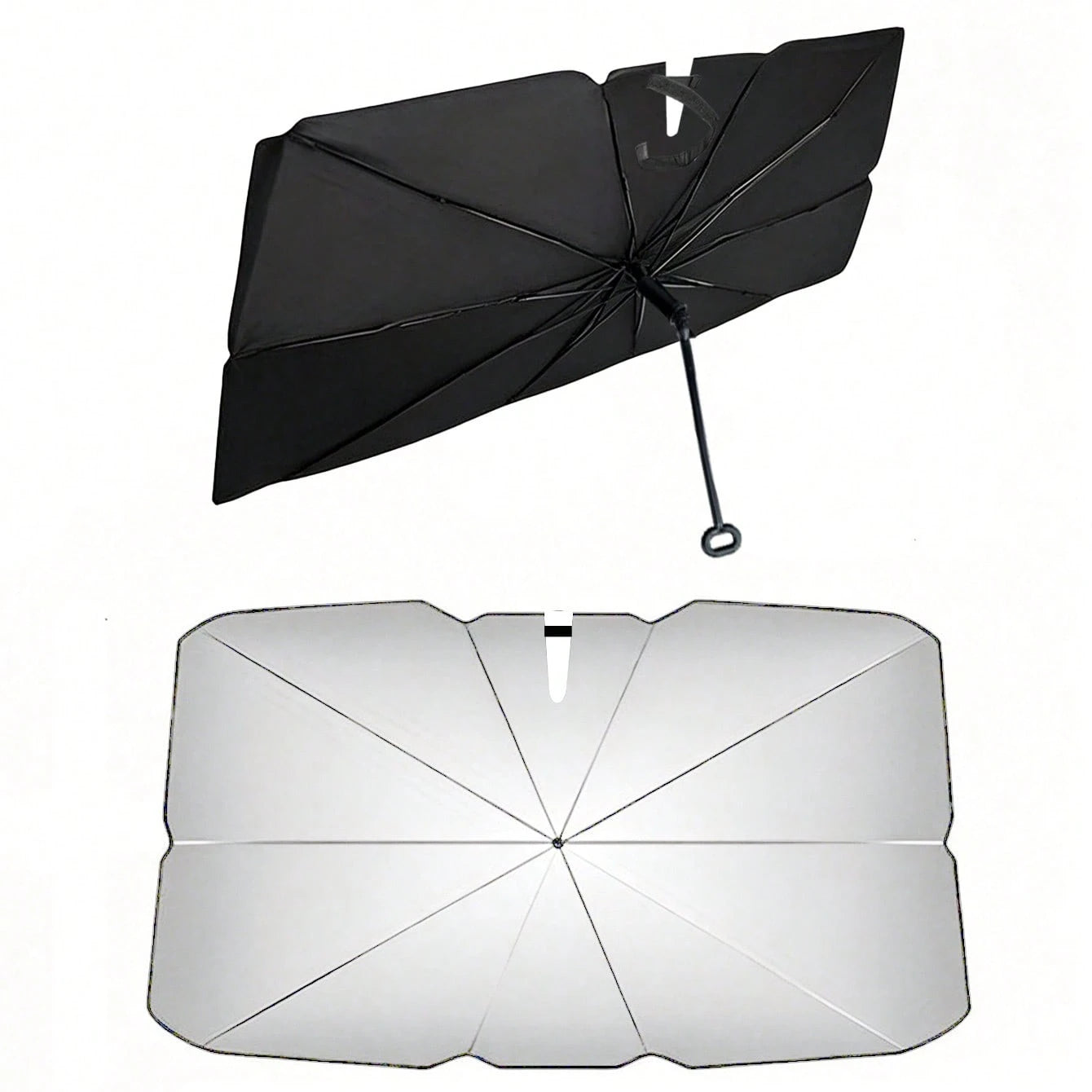 1pc Car Front Windshield Sun Shade, Reflects UV Rays, Protects Dashboard From Sun Exposure, Foldable, Suitable For SUV, Off-Road Vehicle, Truck And Other Car Models