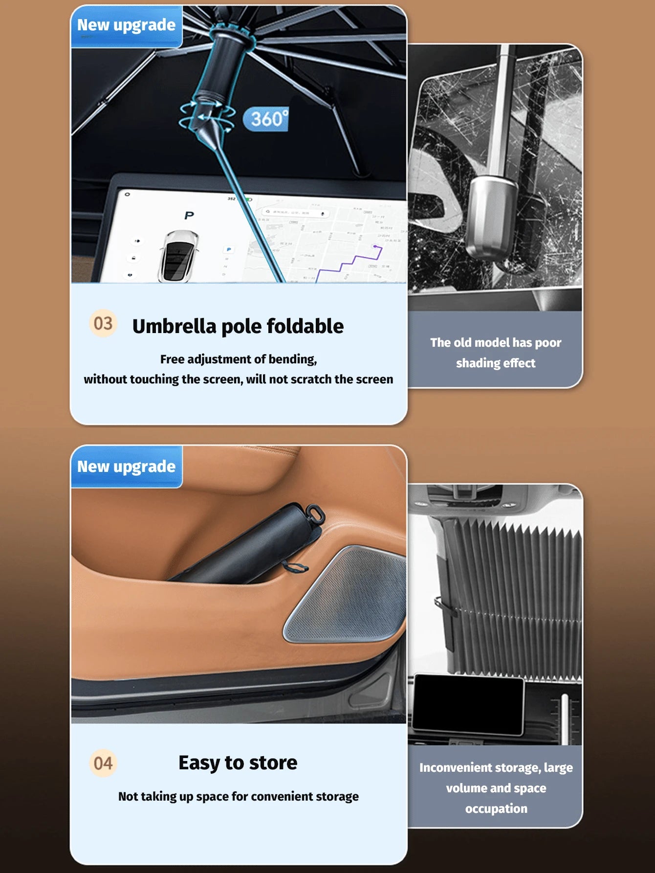 1pc Car Front Windshield Sun Shade, Reflects UV Rays, Protects Dashboard From Sun Exposure, Foldable, Suitable For SUV, Off-Road Vehicle, Truck And Other Car Models