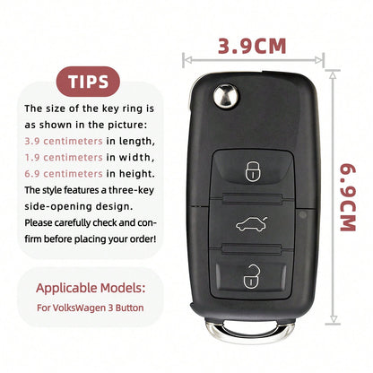 1pc Car Key Case- Print,Suitable For Jetta Mk6, Polo Mk5, Golf Mk6, Tiguan Mk1, Passat B7, Passat NMS, Caddy Mk3, Beetle, Amarok, Touran Mk1. Advanced Soft-Touch, Does Not Block Signal, Unisex.