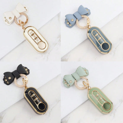 1pc Car Key Fob Cover, Soft TPU Car Key Holder/Case Shell For Fiat 500 Key Cover For Boyue For Bravo For Iveco For Olsen Car Key Remote Fashionable And Keybags Suitable For Girls