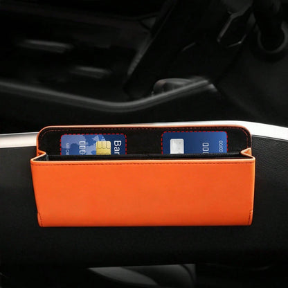 1pc Car Multi-Function Storage Box, Car Organizer, Multi-Position Adhesive Car Interior Accessory, Universal Car Seat Gap Hanging Storage Bag, For Storing Keys, Glasses, Cards, Car Center Console Stor