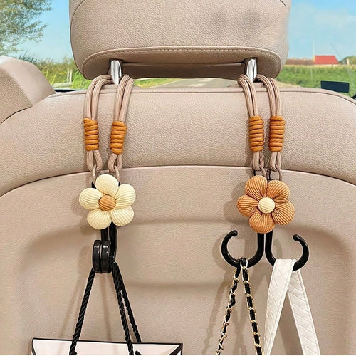1pc Car Seat Back Hook, Handbag & Bag Hanger, Convenient Headrest Hook, Car Decor Accessory, Interior Trim