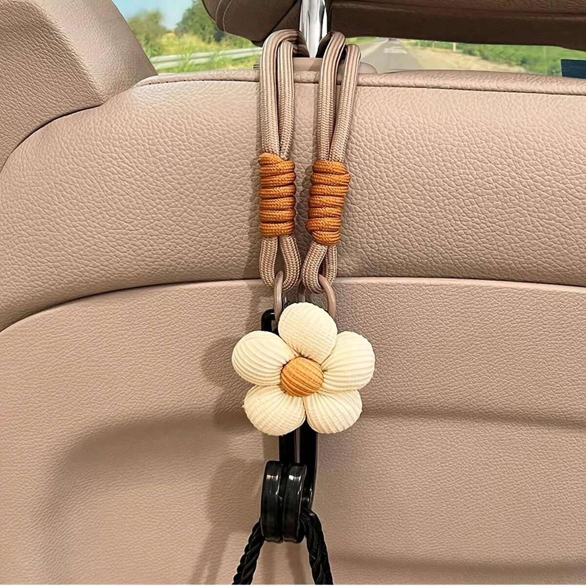 1pc Car Seat Back Hook, Handbag & Bag Hanger, Convenient Headrest Hook, Car Decor Accessory, Interior Trim