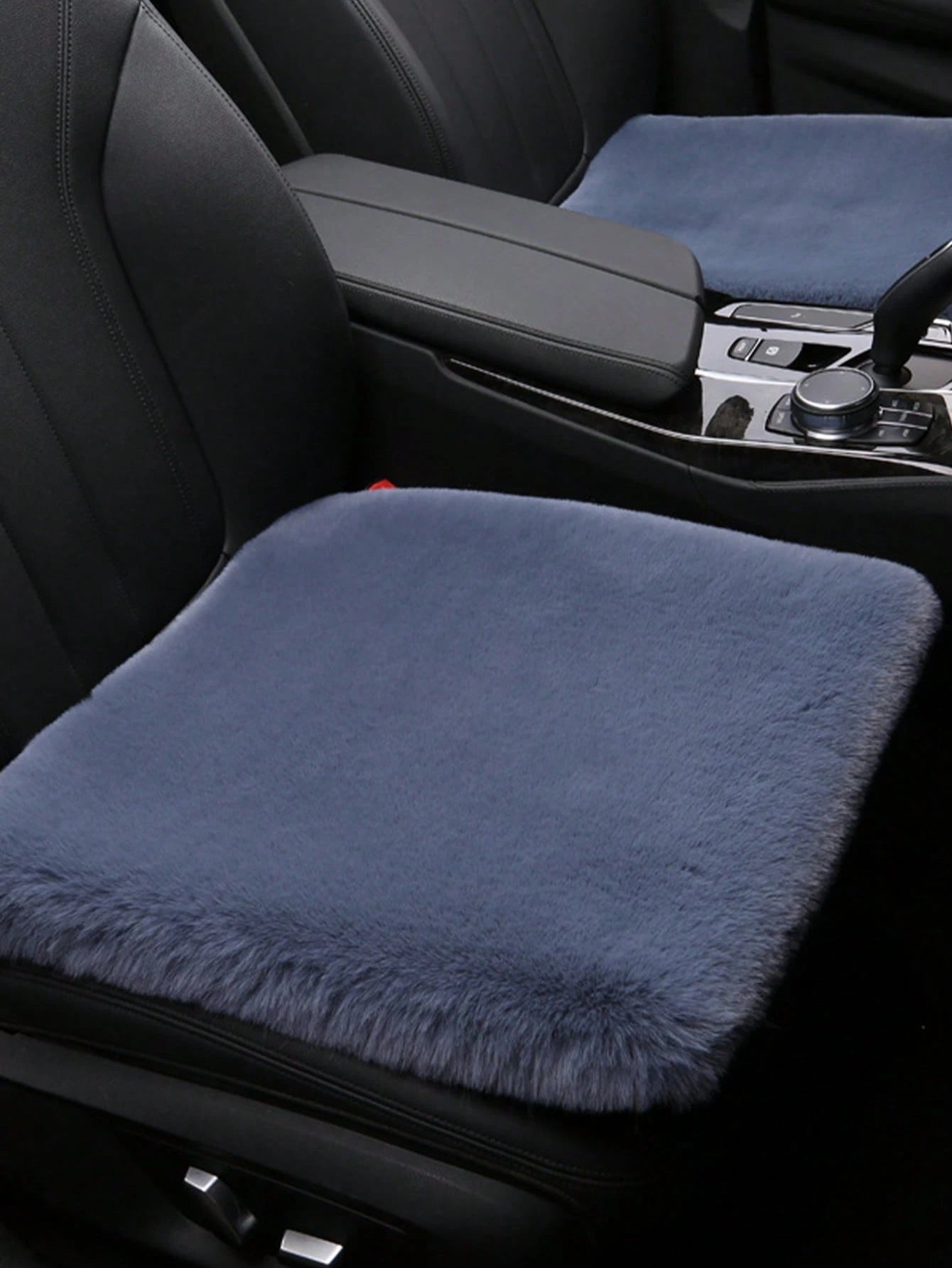 1pc Car Seat Cushion Winter Wool Warm Single Seat Backless New Rabbit Fur Thickened
