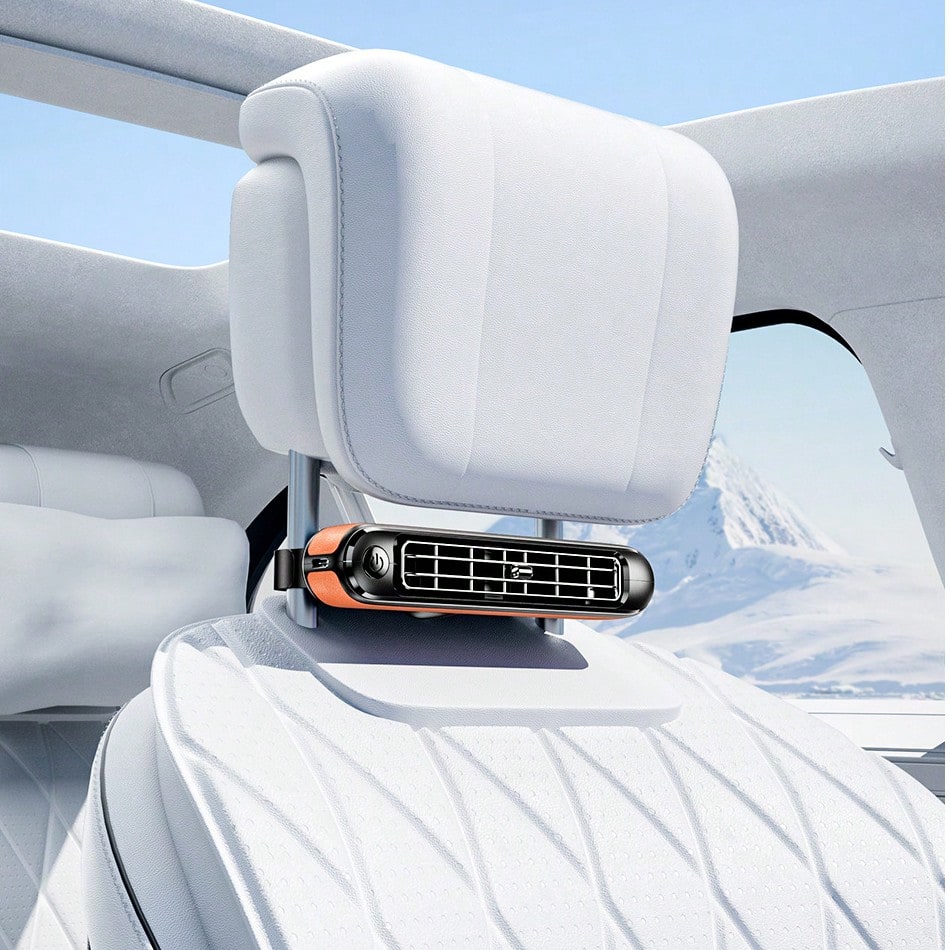 1pc Car Seat Fan, USB Powered High Airflow Headrest Mounted Backseat Cooling Fan