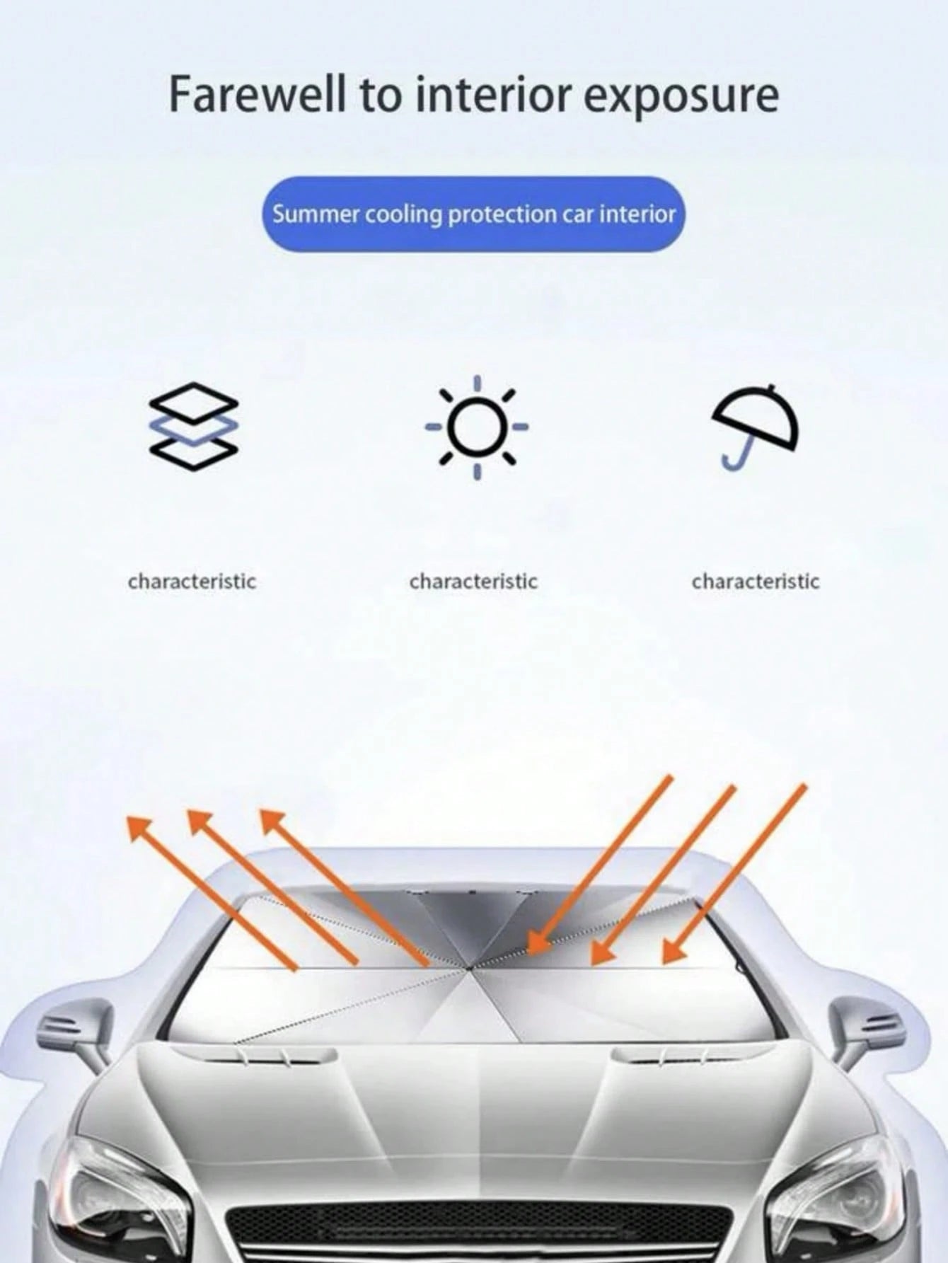 1pc Car Sun Shade, Keeps You Cool And Protected From Sunlight, Essential For Summer