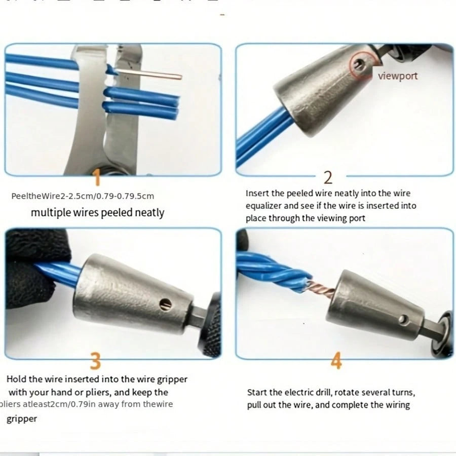 1pc Carbon Steel Automatic Hex Handle Wire Tool, Universal Quick Wire Connector, Electrician Essential For Easy & Secure Electrical Parallel Wiring Connections