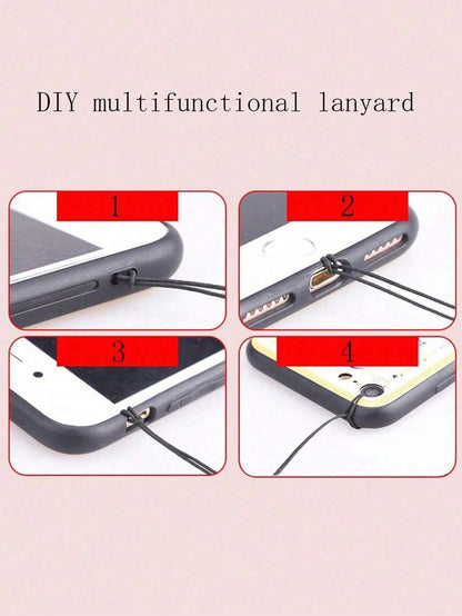 1pc Cartoon Cherry Fruit Style Cute Phone Lanyard, Handmade Beaded Camera Strap, DIY Beaded Anti-Lost Wrist Strap