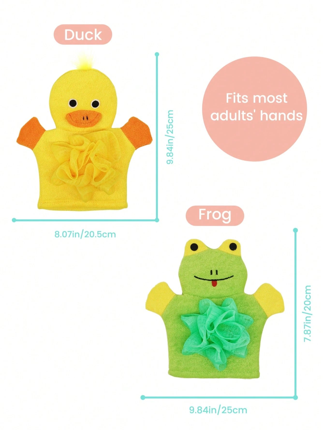 1PC Cartoon Kids Bath Gloves Exfoliating Double Sided Scrubber For Dead Skin Removal Cartoon Washing