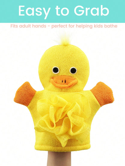 1PC Cartoon Kids Bath Gloves Exfoliating Double Sided Scrubber For Dead Skin Removal Cartoon Washing
