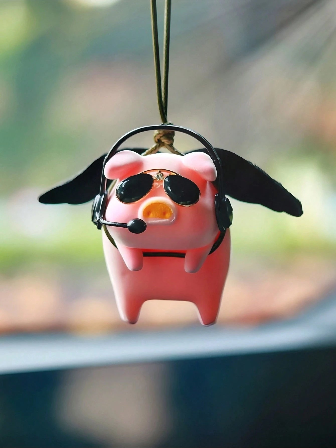 1pc Cartoon Pig Design Car Hanging Ornament
