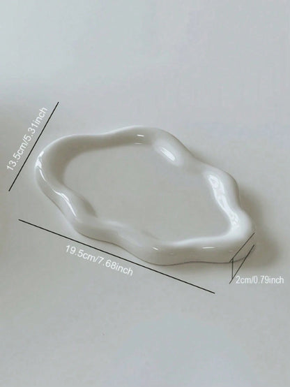 1pc Cloud-Shaped Jewelry & Perfume Display Stand, Elegant Jewelry Tray, Earring Display Rack, Jewelry Display Stand, ABS Resin Vanity Tray. Ideal For Home, Living Room And Office Small Item Storage. A