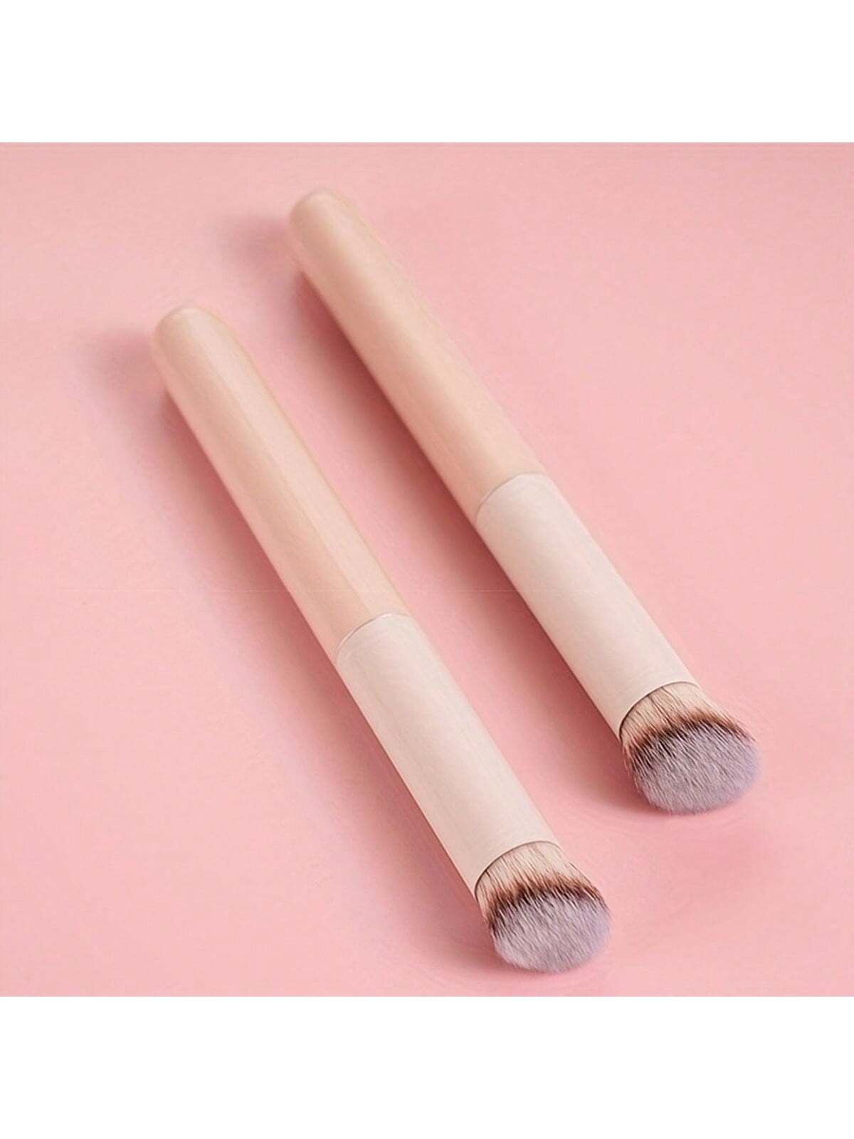 1pc Concealer Brush Mini Oblique Flat-Topped Kabuki Nose Contour Brush, For Covering, Blending, Setting, Powdering, Liquid Cream And Foundation,Foundation Brush,Concealer Brush,Blush Brush,Contour Bru