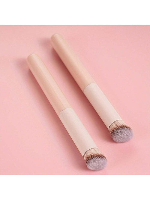 1pc Concealer Brush Mini Oblique Flat-Topped Kabuki Nose Contour Brush, For Covering, Blending, Setting, Powdering, Liquid Cream And Foundation,Foundation Brush,Concealer Brush,Blush Brush,Contour Bru