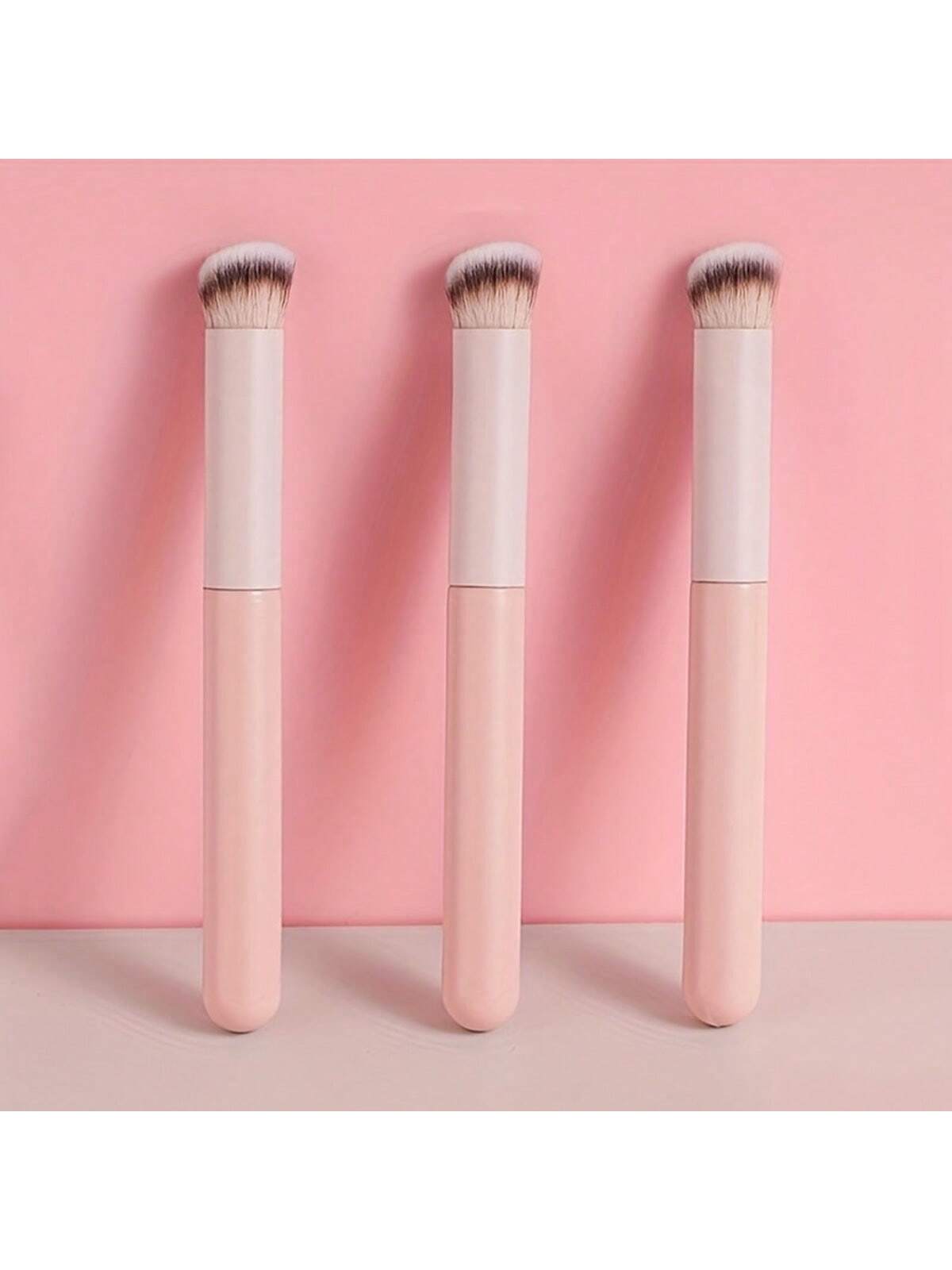 1pc Concealer Brush Mini Oblique Flat-Topped Kabuki Nose Contour Brush, For Covering, Blending, Setting, Powdering, Liquid Cream And Foundation,Foundation Brush,Concealer Brush,Blush Brush,Contour Bru
