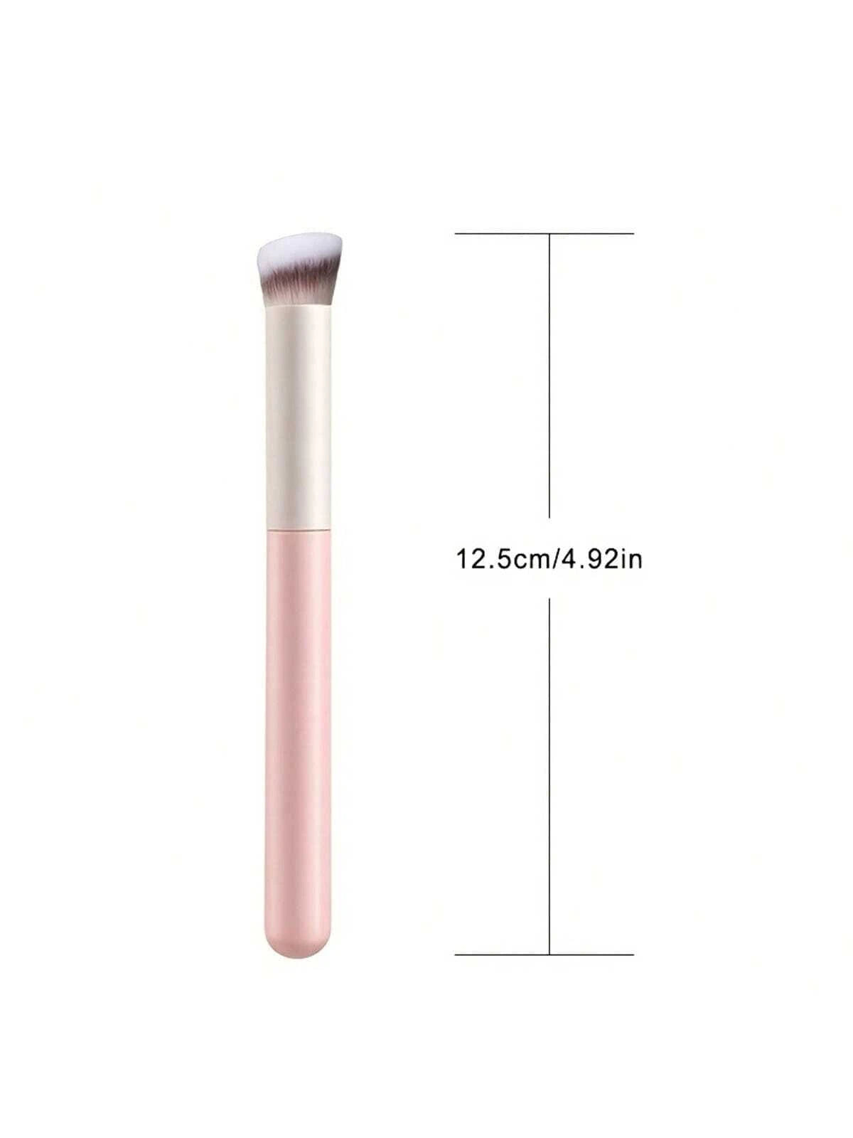 1pc Concealer Brush Mini Oblique Flat-Topped Kabuki Nose Contour Brush, For Covering, Blending, Setting, Powdering, Liquid Cream And Foundation,Foundation Brush,Concealer Brush,Blush Brush,Contour Bru