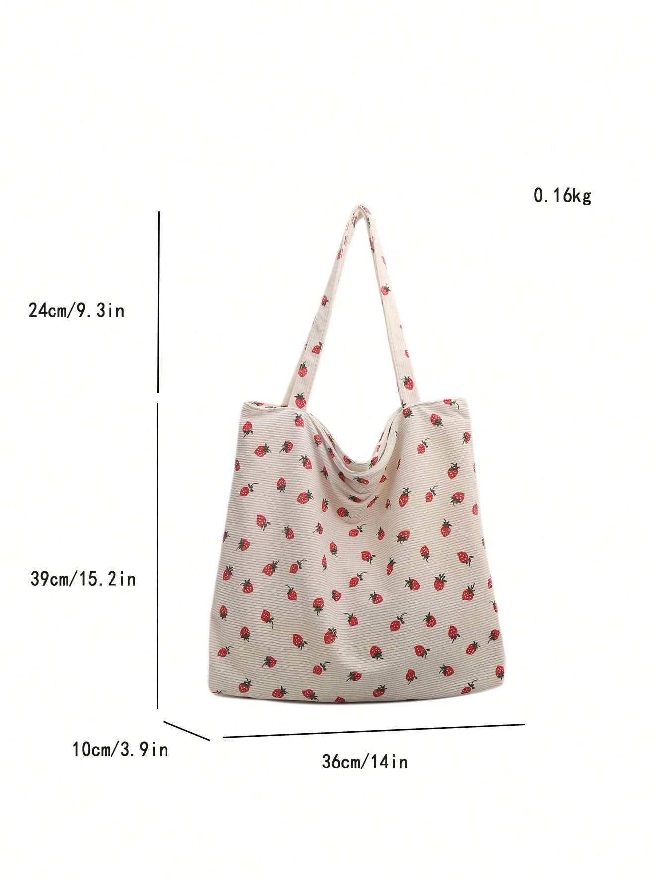 1pc Corduroy Tote Bag, Slouchy Large Capacity Handbag, Vintage Striped Corduroy Fabric, Minimalist Casual Aesthetic, Versatile Bag Suitable For Women Students And Commuters (Due To Lighting And Angle