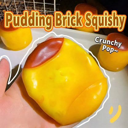 1PC-Crispy Caramel Pudding, Petal Sequin Filling, Toy Stress Relief Venting Crispy Pudding, Suitable For Teenagers, ASMR Sound-Controlled Toy, Adult Stress Relief, Emotional Healing Toy, Squeeze Toy-H