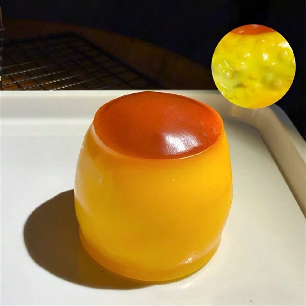 1PC-Crispy Caramel Pudding, Petal Sequin Filling, Toy Stress Relief Venting Crispy Pudding, Suitable For Teenagers, ASMR Sound-Controlled Toy, Adult Stress Relief, Emotional Healing Toy, Squeeze Toy-H